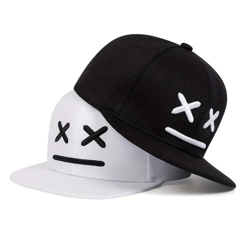 Unisex XX Smiling Face Embroidery Hip-hop Hats Spring Autumn Outdoor Adjustable Casual Baseball Caps Sunscreen Hat - Firu Total Sales