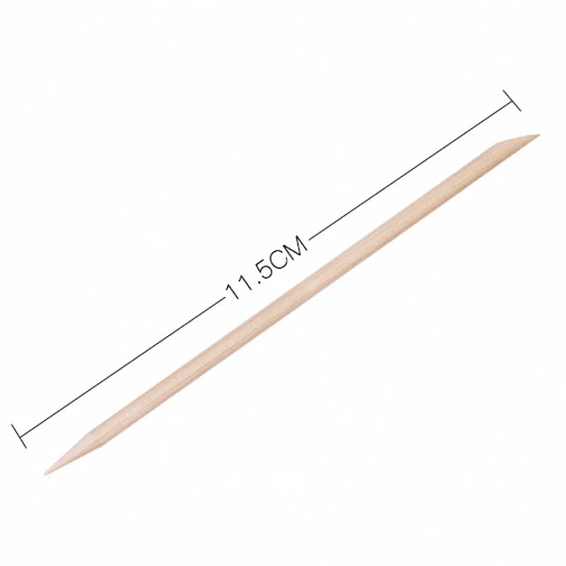 Palitos de Madera para Uñas 100/500pcs | Empujador de Cutículas Doble Punta 💅 - Firu Total Sales