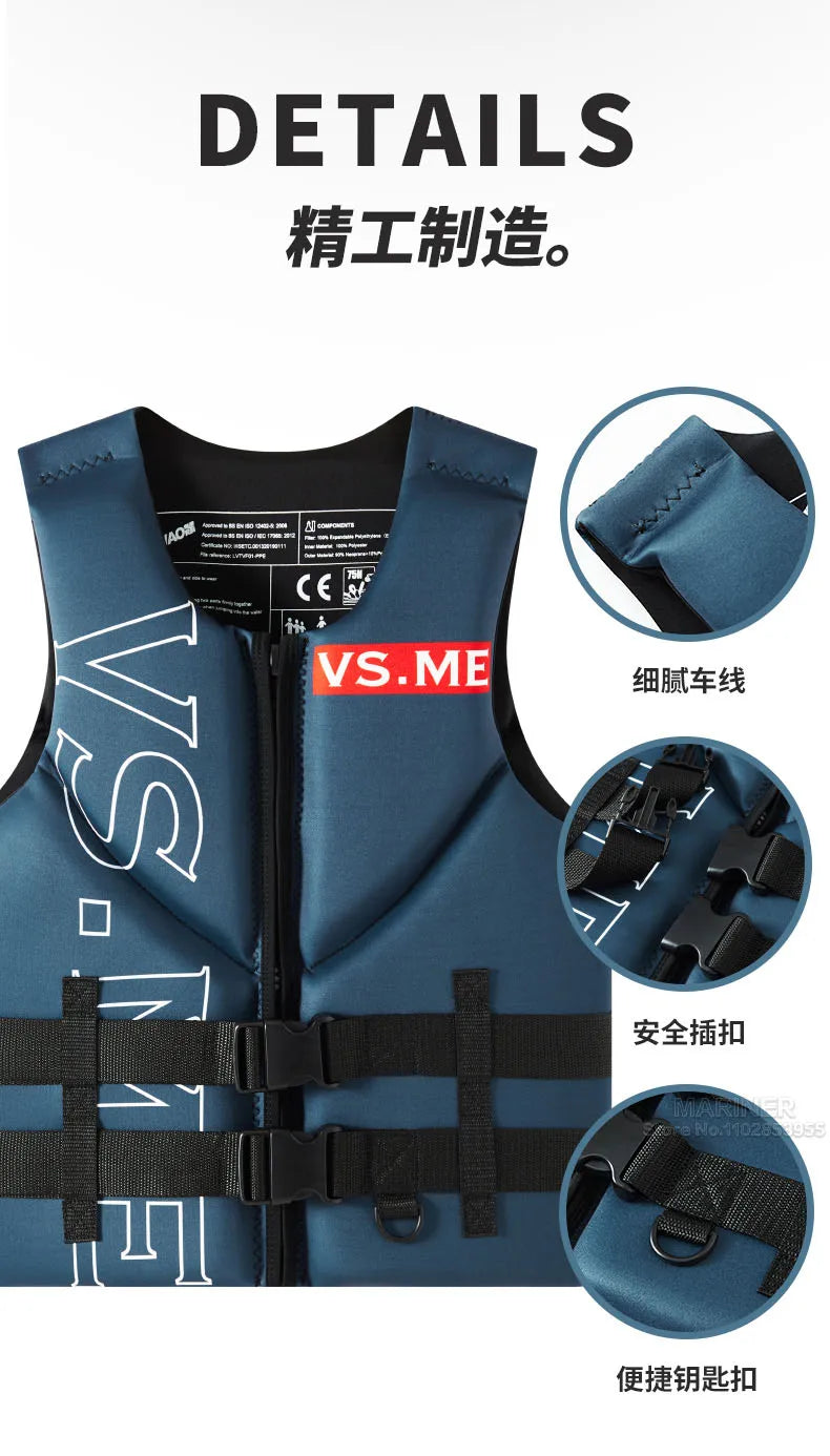 Life Vest for Adults Kayak KiteSurf Jet Ski Life Jacket Motorboats Raft Rescue Swim Drifting Boat Wakeboard Fishing Life Jackets