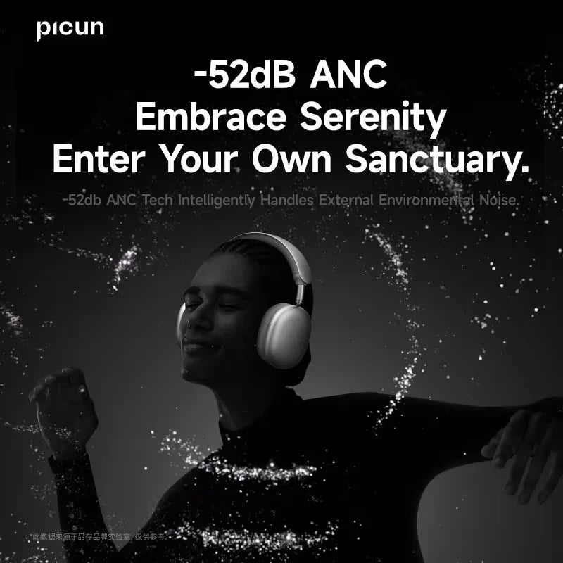 Auriculares Picun F8 Pro ANC -52dB | Audio 3D Espacial | Head Tracking | Bluetooth 5.4 | 80h Batería - Firu Total Sales