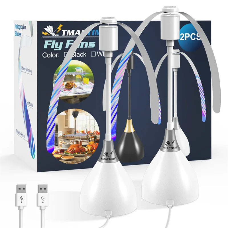 Ventilador Repelente de Moscas USB para Mesa | 2/3pcs | Picnic, BBQ y Fiestas 🎉 - Firu Total Sales