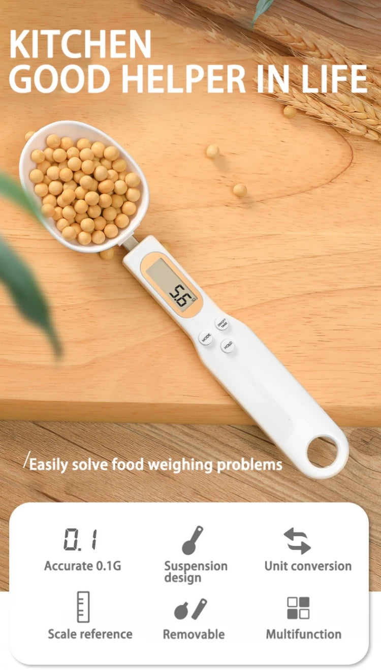Digital Weighing Spoon Scale LCD | Coffee Flour Powder Baking | Adjustable Measurement
