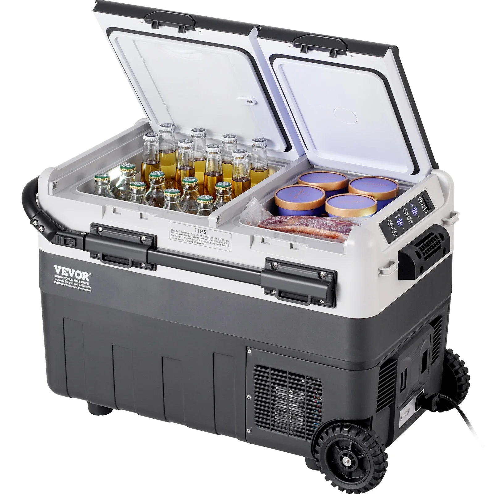 SucceBuy 40/50/58L Portable Car Refrigerator 12VoltCar Refrigerator Fridge Dual Zone Portable Freezer Compressor Cooler for Home