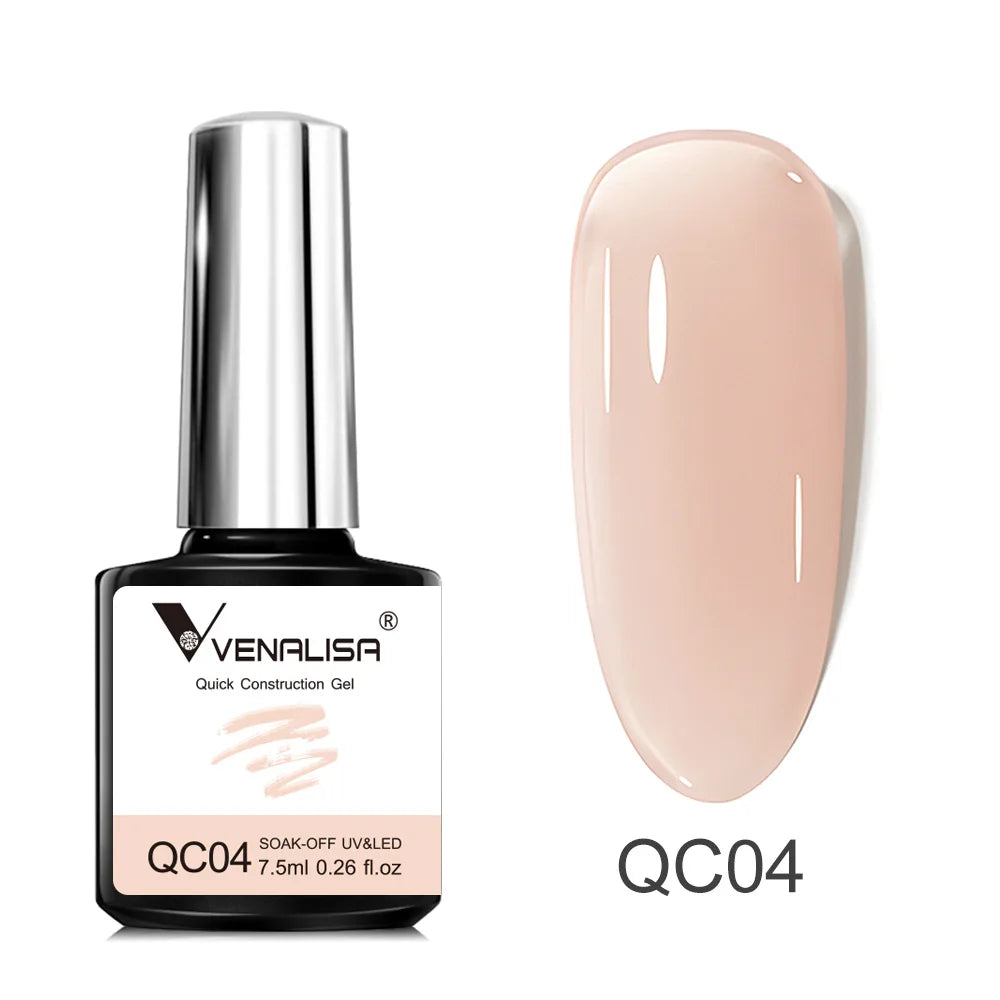 Gel de Construcción Rápida VENALISA 7.5ml | Semitransparente Jelly | Nude Rosa UV/LED 💅 - Firu Total Sales