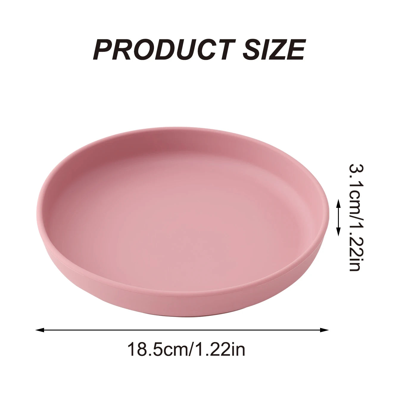 Plato de Silicona Antideslizante Color Kids para Bebé | Sin BPA | Alimentación 🍼