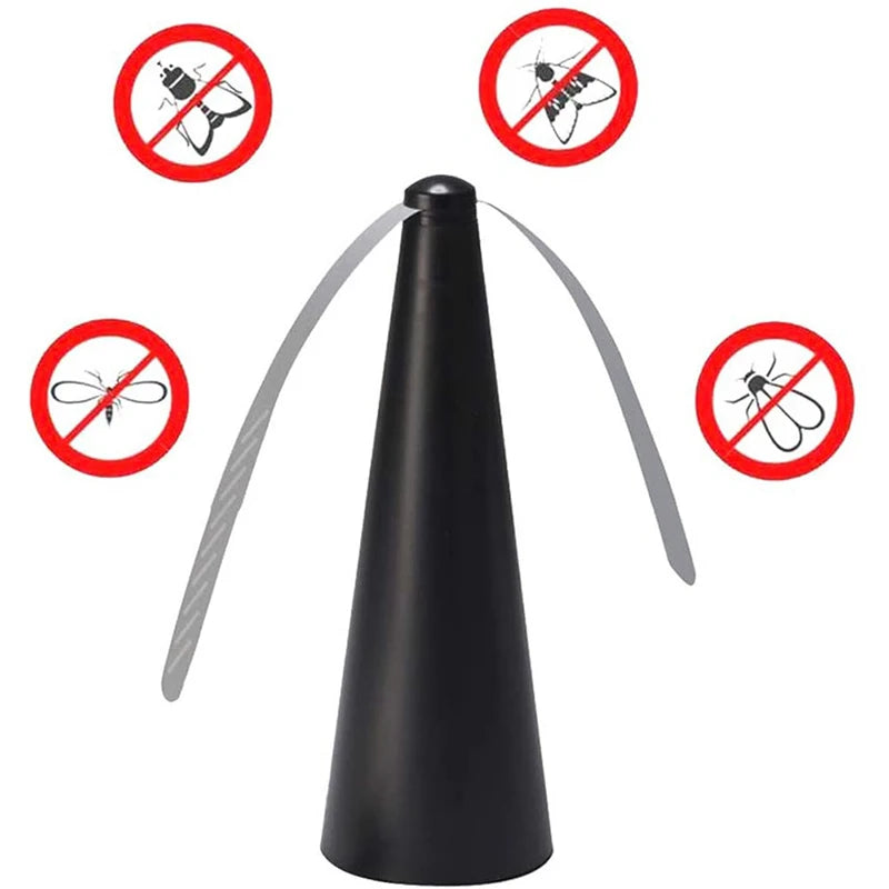Rechargeable/dry cell Outdoor Multifunctional Fly Repellent 360° Rotation Fan-type Food Protector Pest Drive Away Table Fan