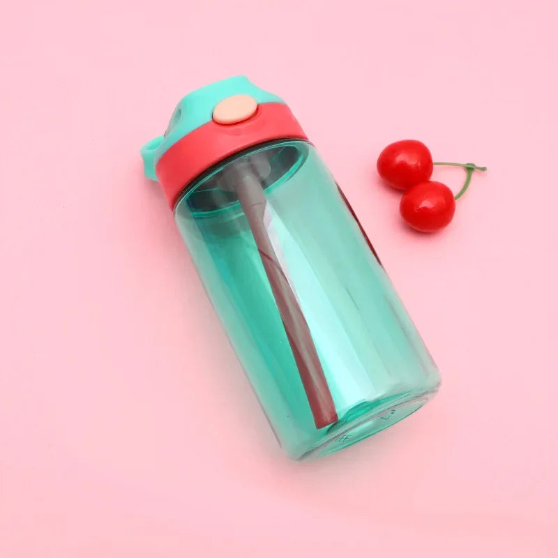 Vaso Sippy Cartoon para Niños con Pitillo | Antiderrame | Portátil Exterior 🍼