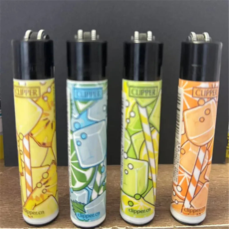 CLIPPER Lighter Retro Grinding Wheel Open Flame Lighter New Inflatable Lighter Cigarette Accessories Men's Small Gifts