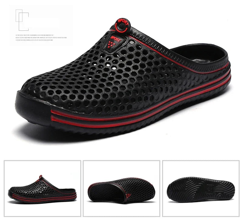 Aqua Shoes Unisex Hollow Out Slippers Casual Couple Beach Sandal Flip Flops Beach Outdoor Sandals Water Shoes Mens Slippers