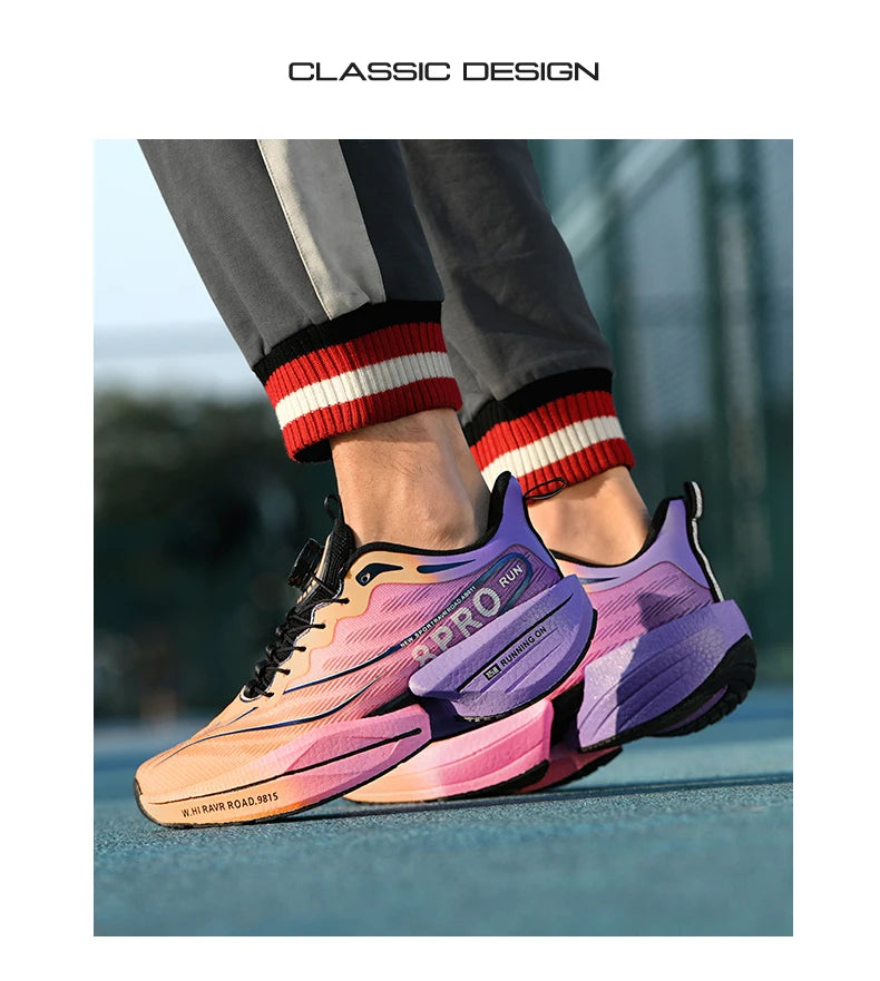 Tenis Running Maratón Placa de Carbono | Transpirable | Malla Ligera | Hombre y Mujer | Antideslizante