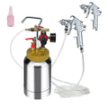 SucceBuy 2L/0.5gal Spray Paint Pressure Pot Tank Lightweight Air Paint Pressure Pot 1.8mm Nozzle Spray Paint Gun 3m Hoses