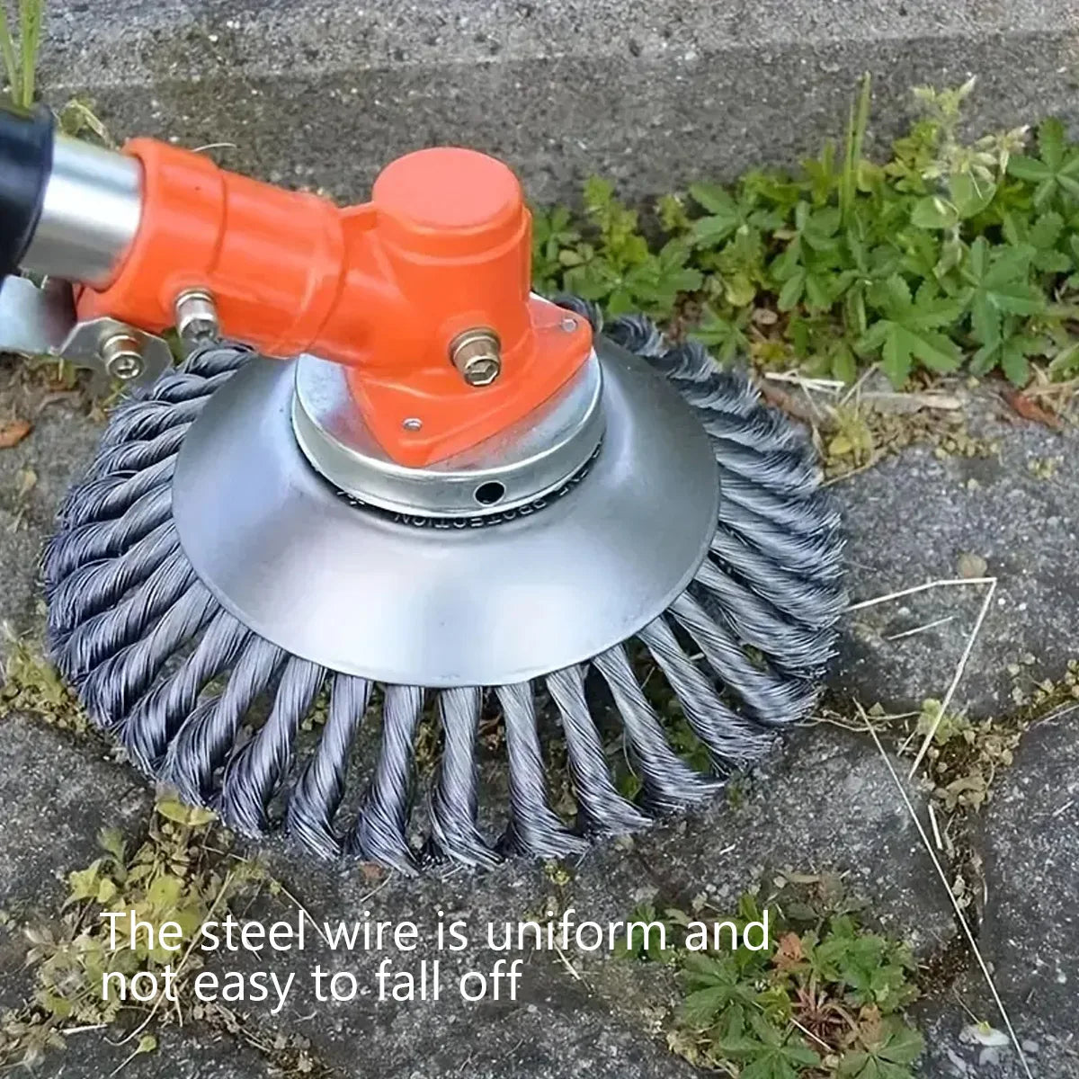 8 inch Steel Wire Wheel Garden Weed Brush Lawn Mower Grass Eater Trimmer Cutter Tools Garden Grass Trimmer Head Weed Brush
