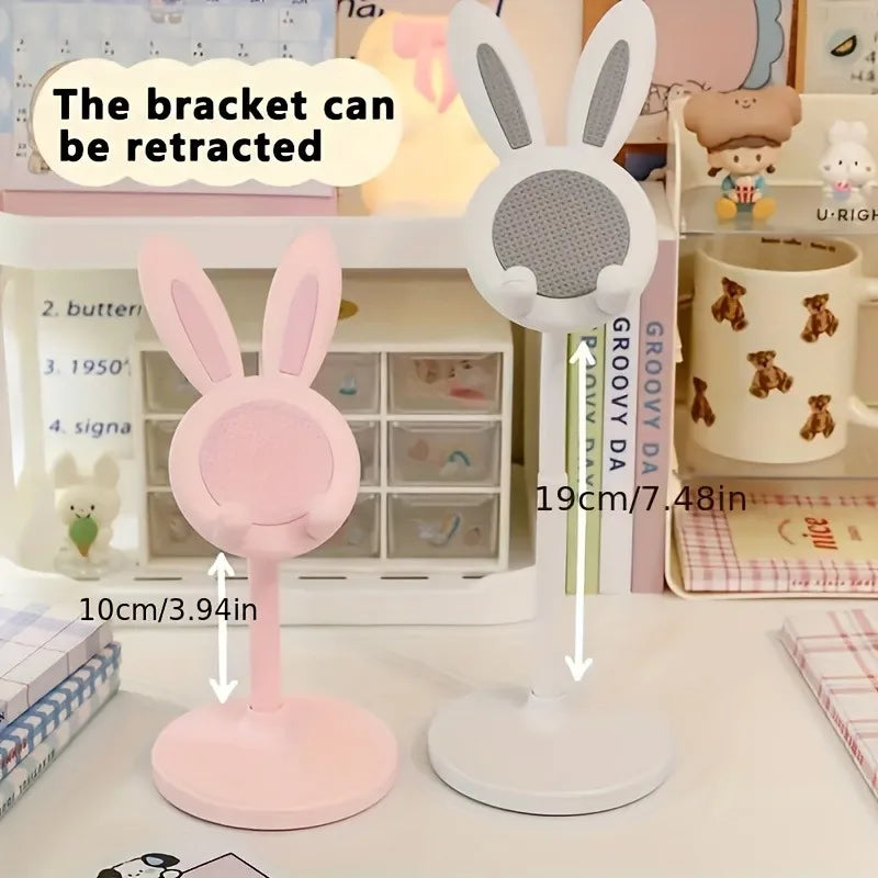 Rabbit Phone Stand – Plastic, Hands-Free, Universal for Phones & Tablets, Room Decor