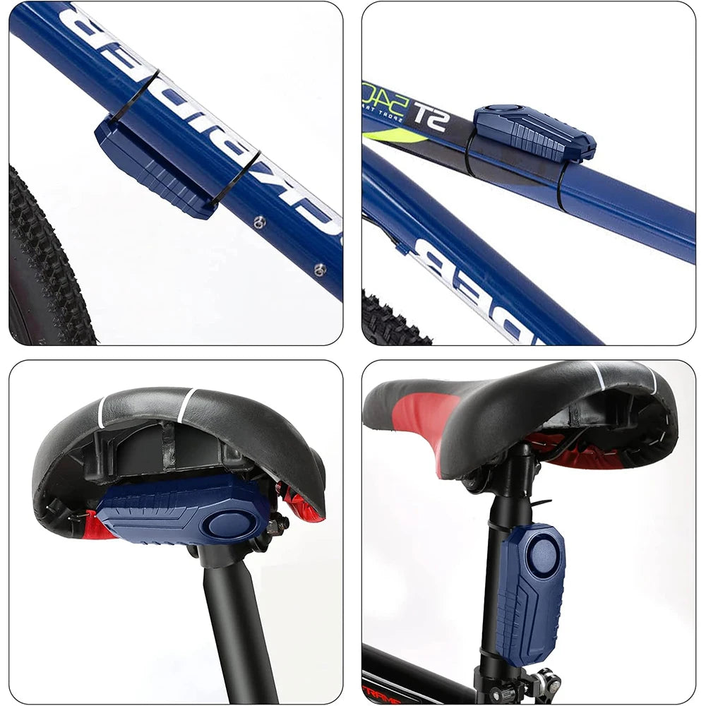 113dB Bike Anti-Theft Alarm with Remote Wireless Anti-Theft Motorcycle Alarm Triggered Vibration Sensor for Electric Scooter