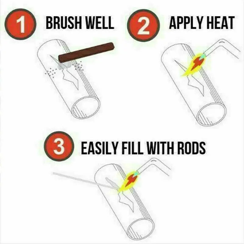 50Pcs 1.6mm 33cm Low Temperature Welding Rods Aluminium Corrosion Resistant Welding Brazing Rods Fast Easy Soldering
