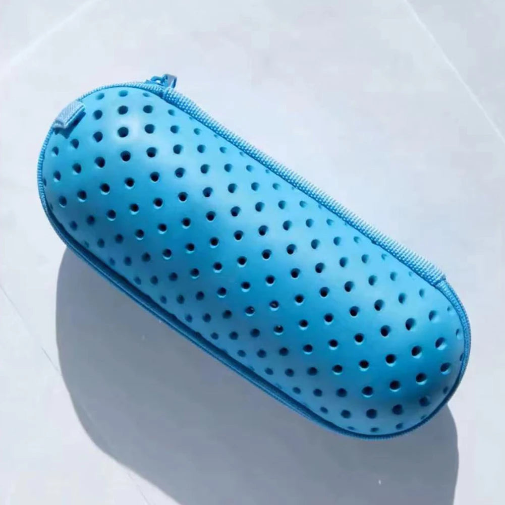 Swim Goggle Case Goggles Protective Case with Clip & Drain Holes Zipper Eyeglasses Case Portable Breathable for Outdoor Swimming