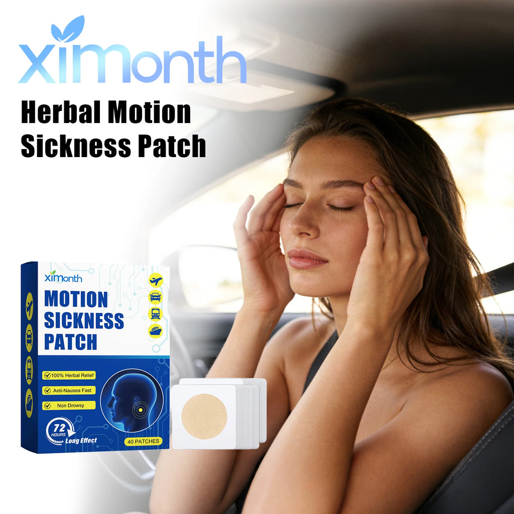 Herbal Motion Sickness Patch Effective Ease Carsick Airsick Suitable Travel Trip Comfortable Use Motion Sickness Relief Sticker