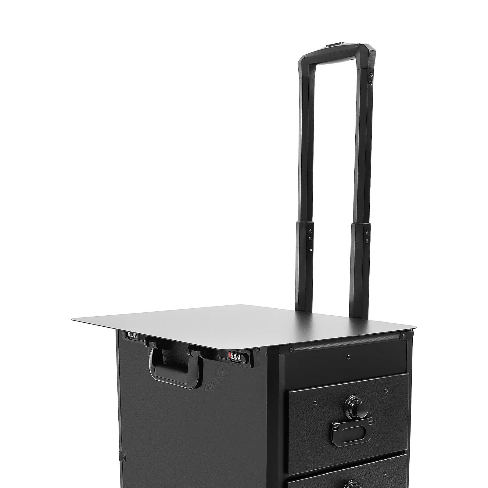 Tattoo Suitcase Mobile Tattoo Trolley Case Rolling Makeup Train Case W/ 3 Drawers for Nail Art Embroidery Hairdressing