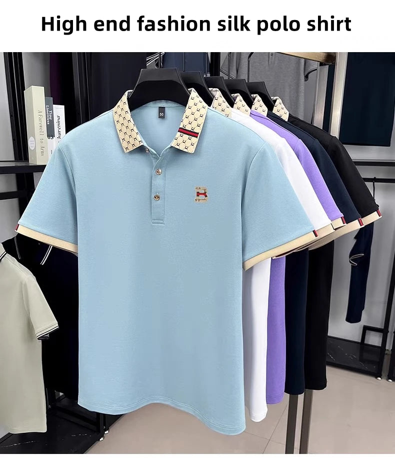 Polo Shirt Lujo Letra B Bordada | Manga Corta | Moda Verano para Hombre 👔