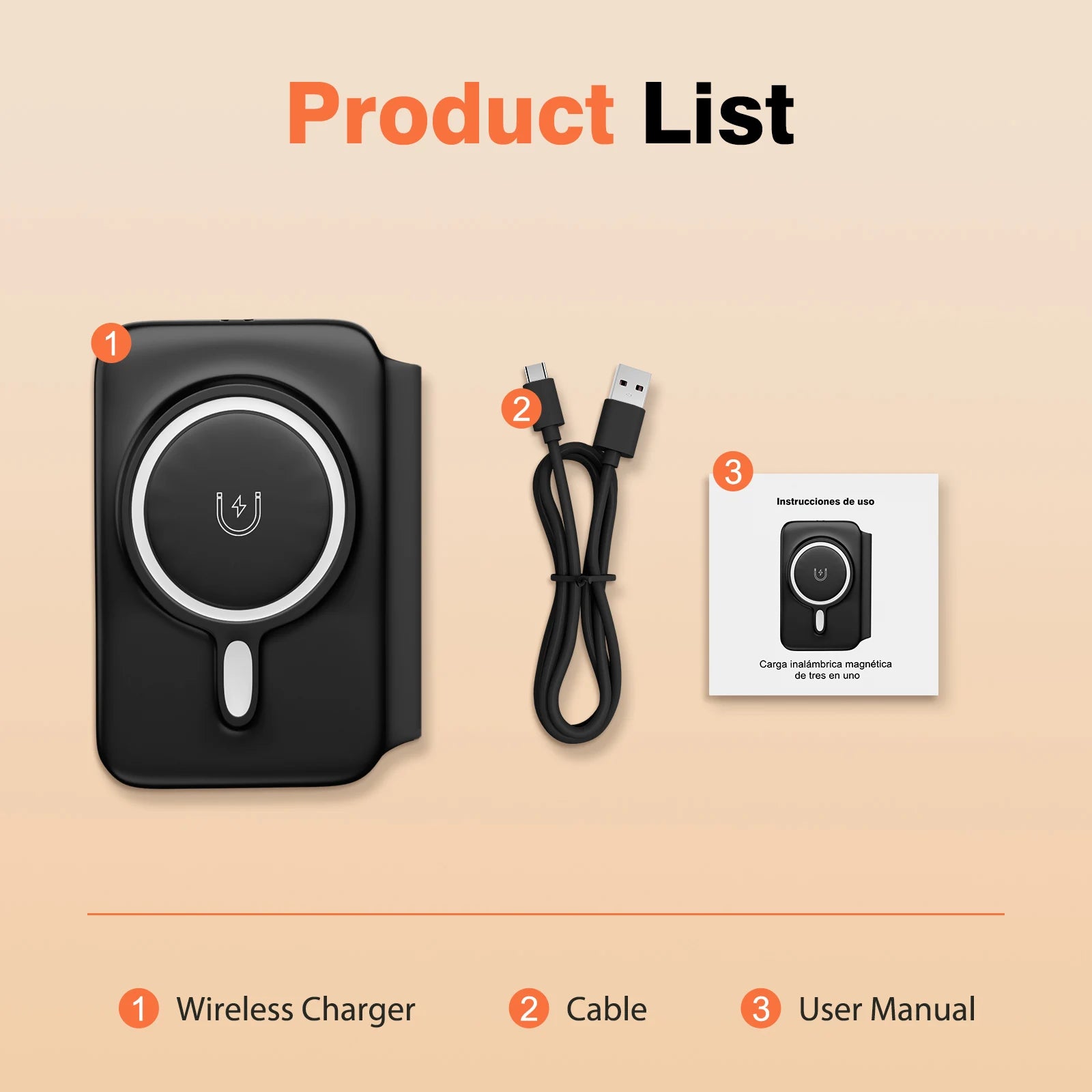 3 In 1 Wireless Charger Station Magnetic Foldable 15W For Apple Devices iPhone 16 15 14 13 12 Pro/Pro Max/Plus/Watch & Airpod - Firu Total Sales