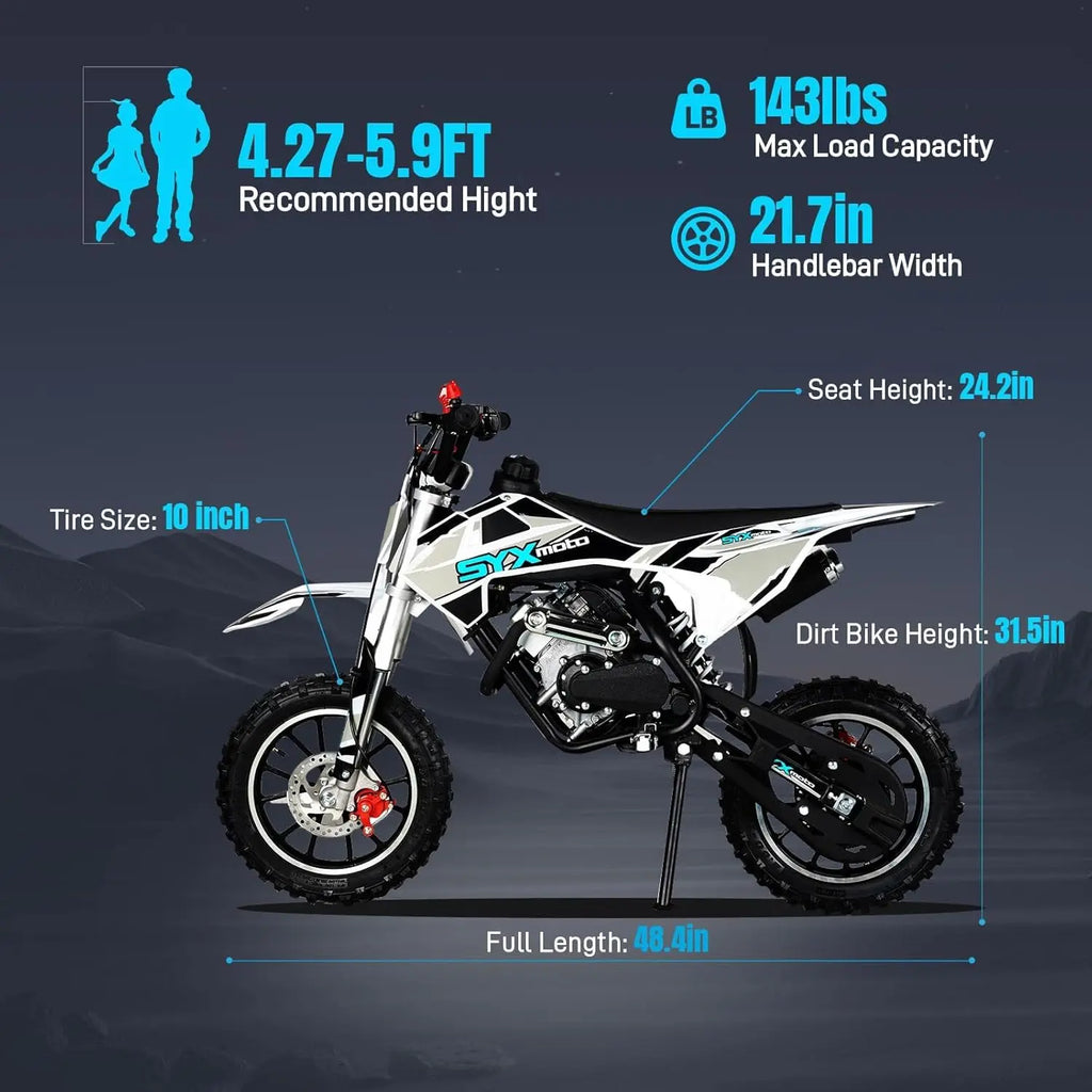 Mini Moto de Gasolina 58cc para Niños | 4 Tiempos | Off-Road | 6-12 Años 🏍️ - Firu Total Sales