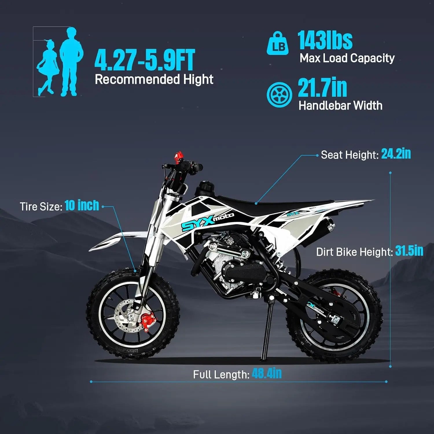 Mini Moto de Gasolina 58cc para Niños | 4 Tiempos | Off-Road | 6-12 Años 🏍️ - Firu Total Sales