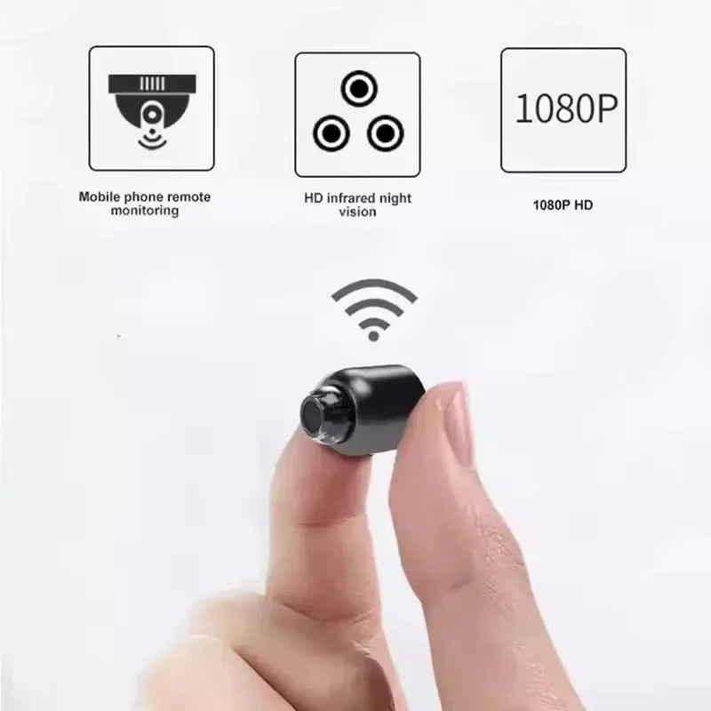 Mini WiFi Camera 1080P HD — Night Vision + 2-Way Audio | Baby & Pet Monitor