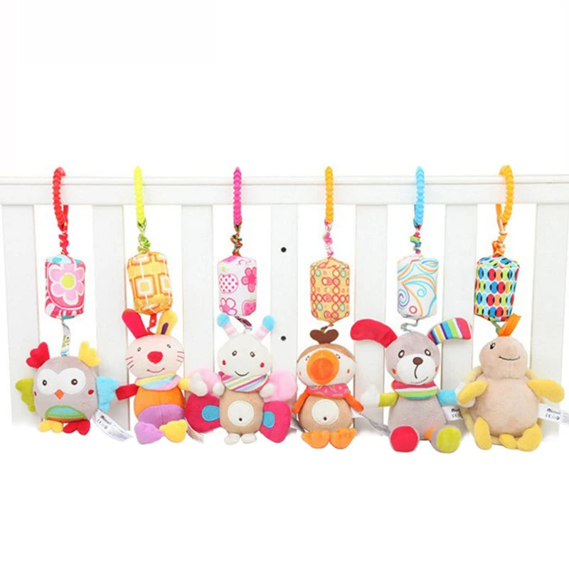 Baby Stroller Hanging Toys – Cartoon Animal Rattles