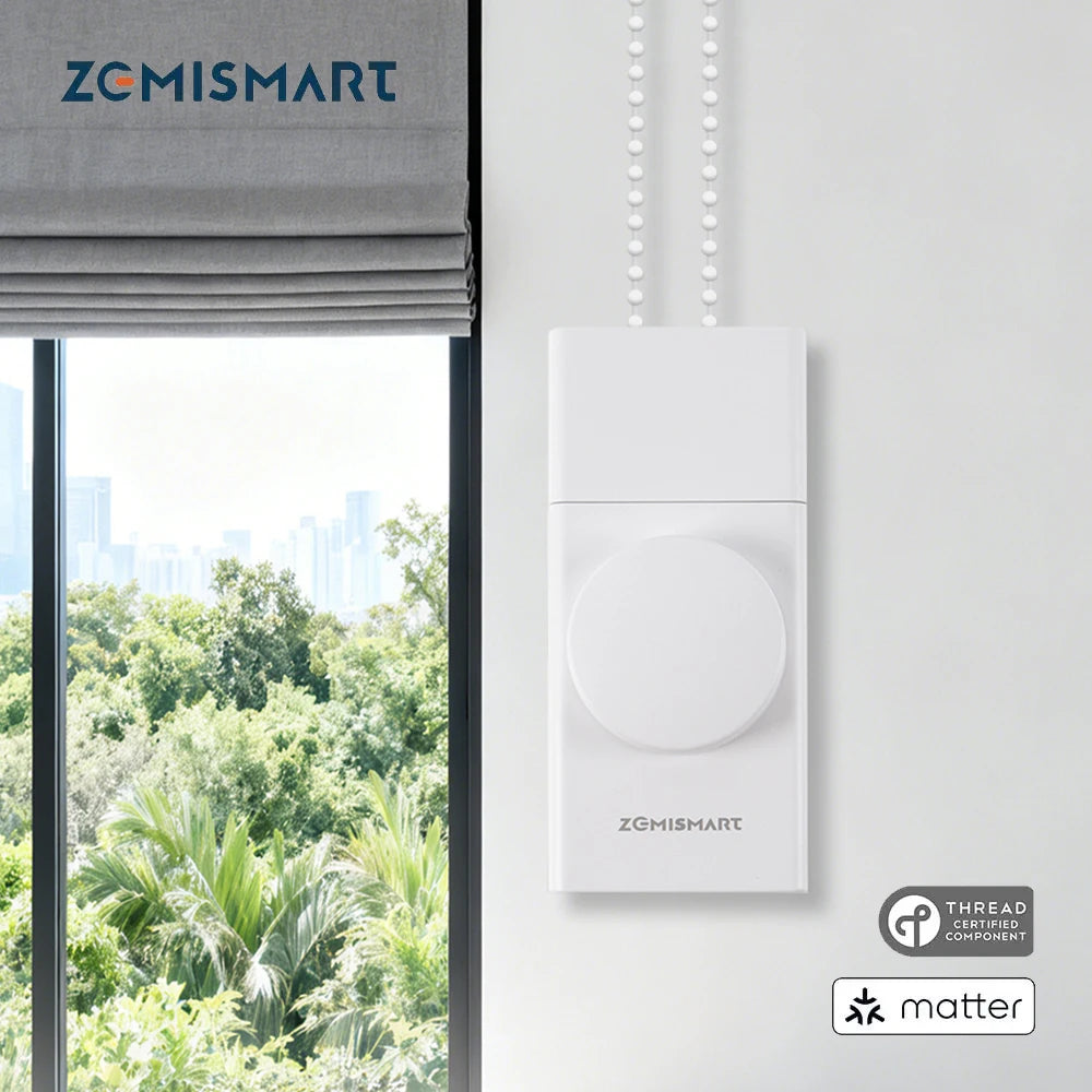 Zemismart Electric Honeycomb Shade Roller Blinds Driver Matter Thread Works with Alexa HomeKit Google Home Assistant SmartThings