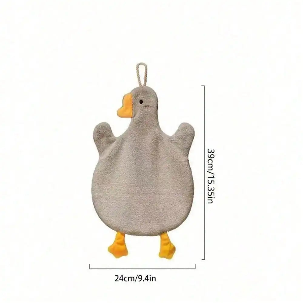 1pc Decorative Goose Hand Towel - Soft Coral Fleece, Adds A Touch Of Charm To Your Home ﻿