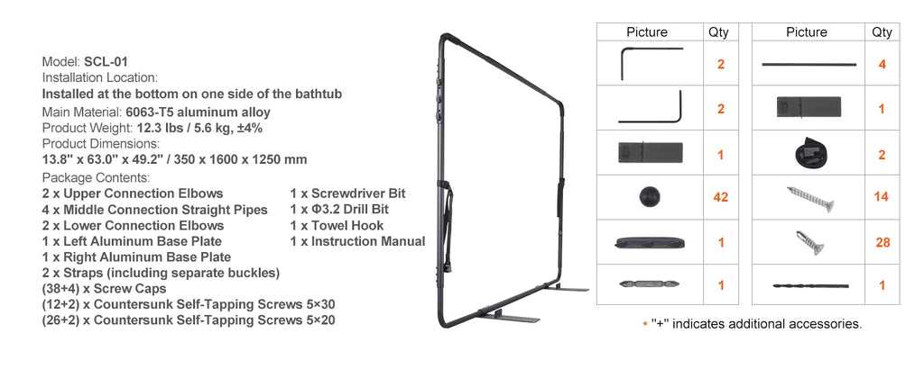 SucceBuy Hot Tub Cover Lift Spa Cover Lift Height 31.5"-41.3" Width 57"-92.5" Adjustable Installed Underneath Both Side Suitable