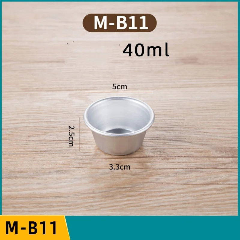 Set 5/10pcs Moldes Mini Acanalados de Aluminio para Pudding y Mousse 🍰