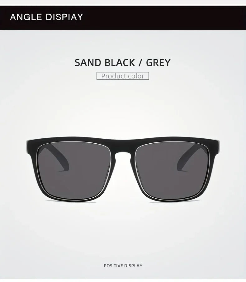 3Pcs Fantasy Gradient Mutipcolor Square Polarized Sunglasses AntiGlare UV400 Glasses Summer Party Driving Fishing Christmas Gift