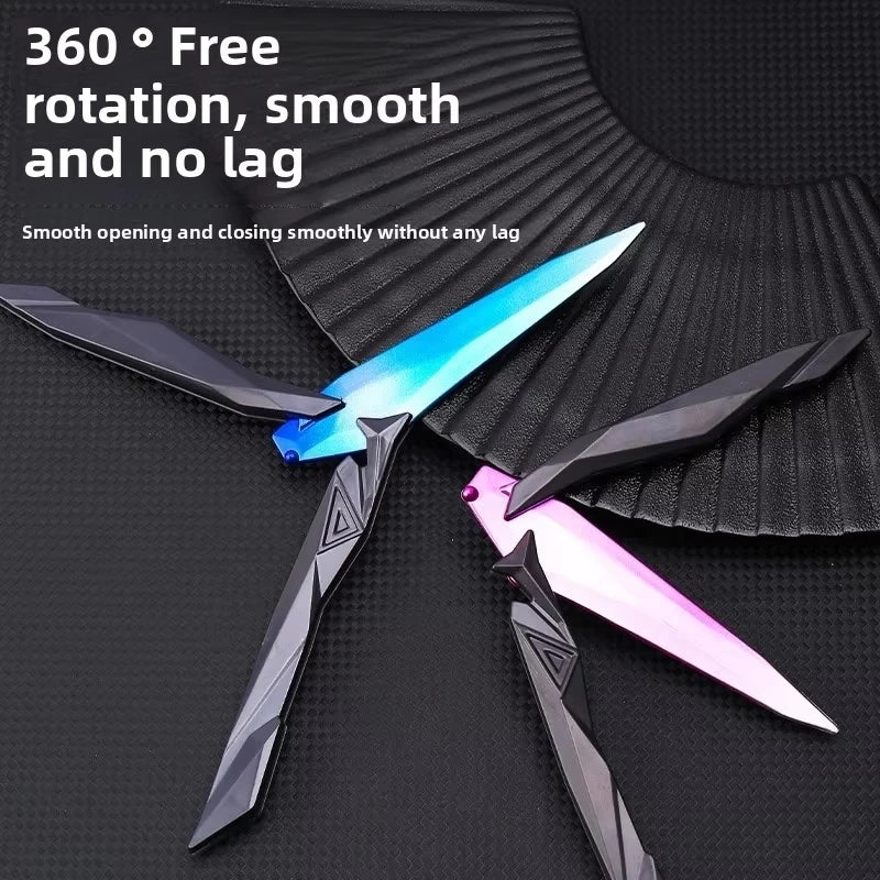 Plastic Valorant Singularity Butterfly Knife Toy Foldable Gaming Replica Model Perfect Gift for Boys and Game Enthusiasts