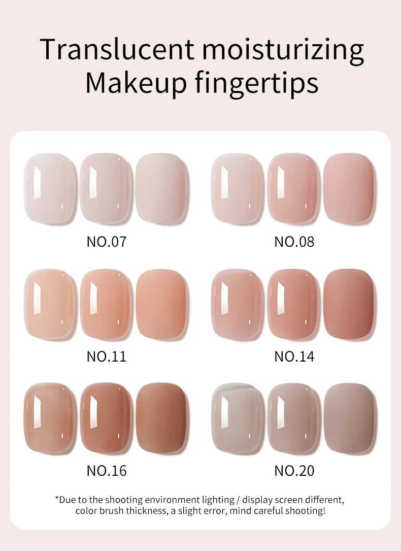 Esmalte Jelly Ice Nude Peelable UV/LED 15ml | Sin Formaldehído | Salón y DIY 💅 - Firu Total Sales
