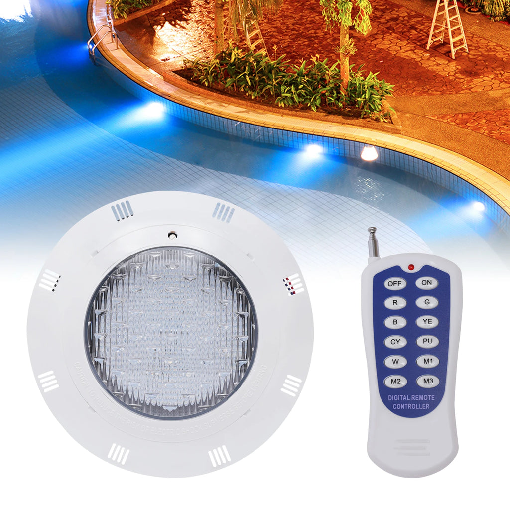 45W RGB LED Underwater Swimming Pool Light IP68 Waterproof 7 Colors Changing Underwater Pool Lights with Remote Control