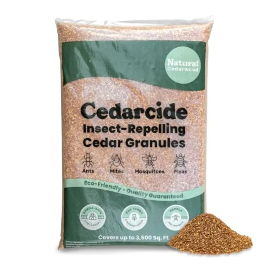 Original Cedar Granules Natural Flea Tick Mosquito Spider Repellent for Yard Lawn Patio Garden Effective Outdoor Insect Control