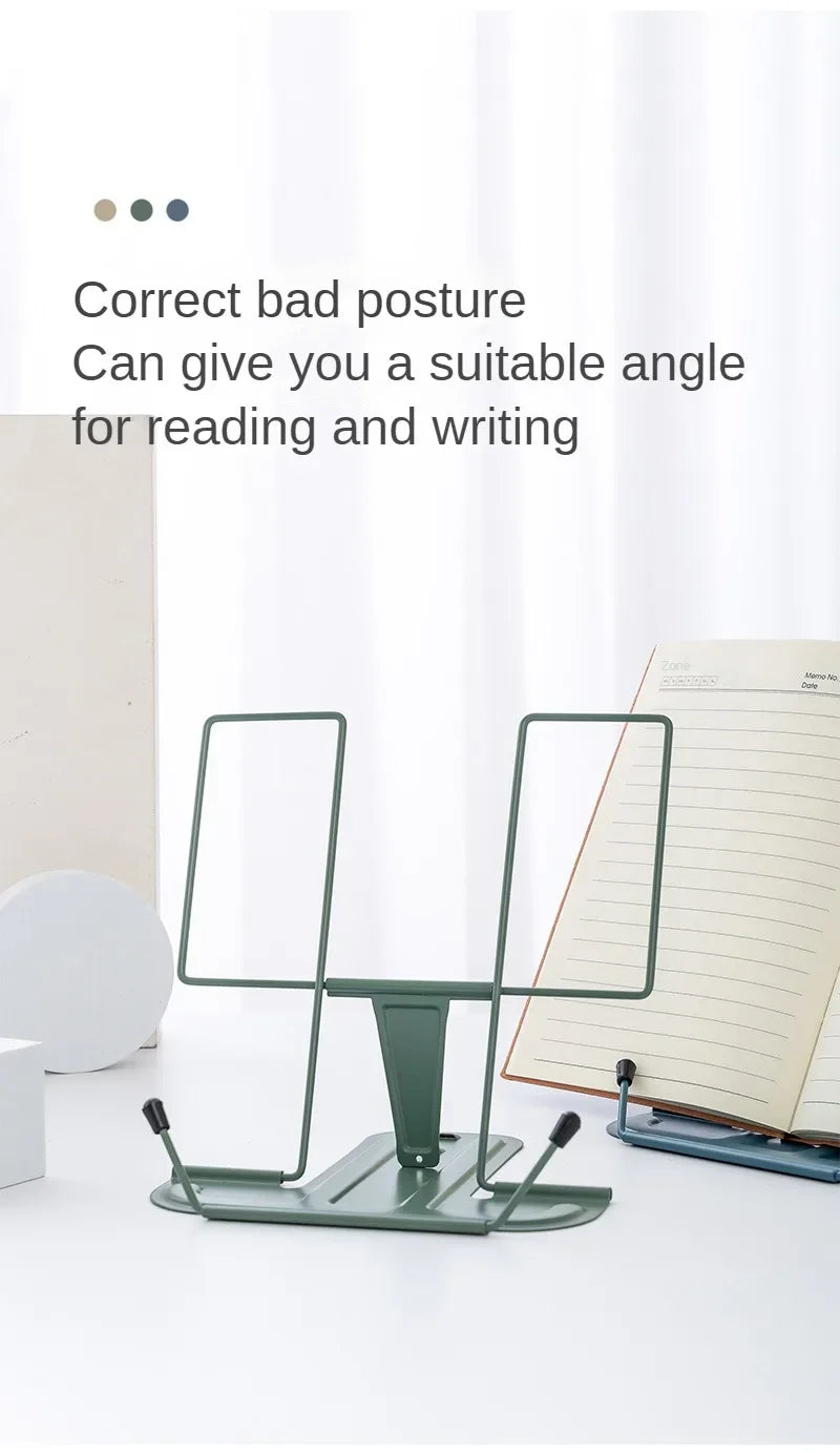 Simple metal reading stand, foldable reading stand, portable reading bookshelf, music stand