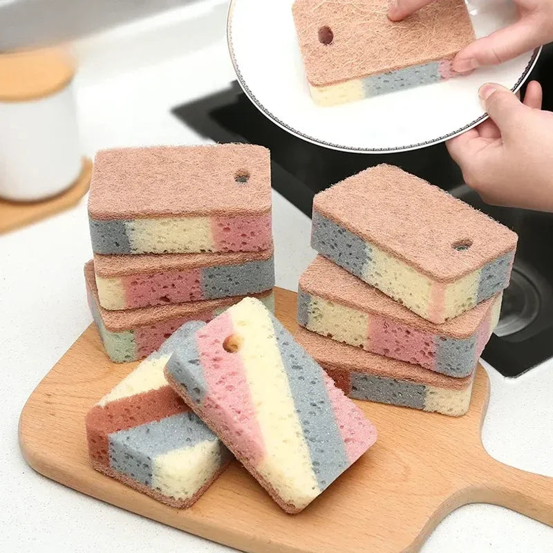 Cleaning Tools 5/10/20 Pieces Dishwashing Sponges Wood Pulp Cotton Colorful Magic Cleaning Sponges Kitchen Cleaning Tools