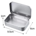 Mini Metal Box Tin-Plated Slide Cover Storage Box Portable Jewelry Pill Cosmetic Cases Home Rectangular Empty Storage Container