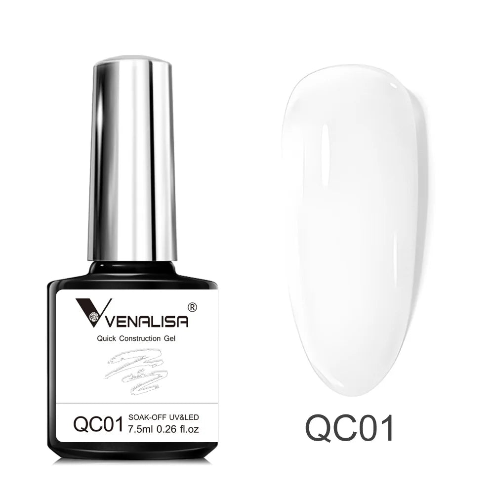 Gel de Construcción Rápida VENALISA 7.5ml | Semitransparente Jelly | Nude Rosa UV/LED 💅 - Firu Total Sales