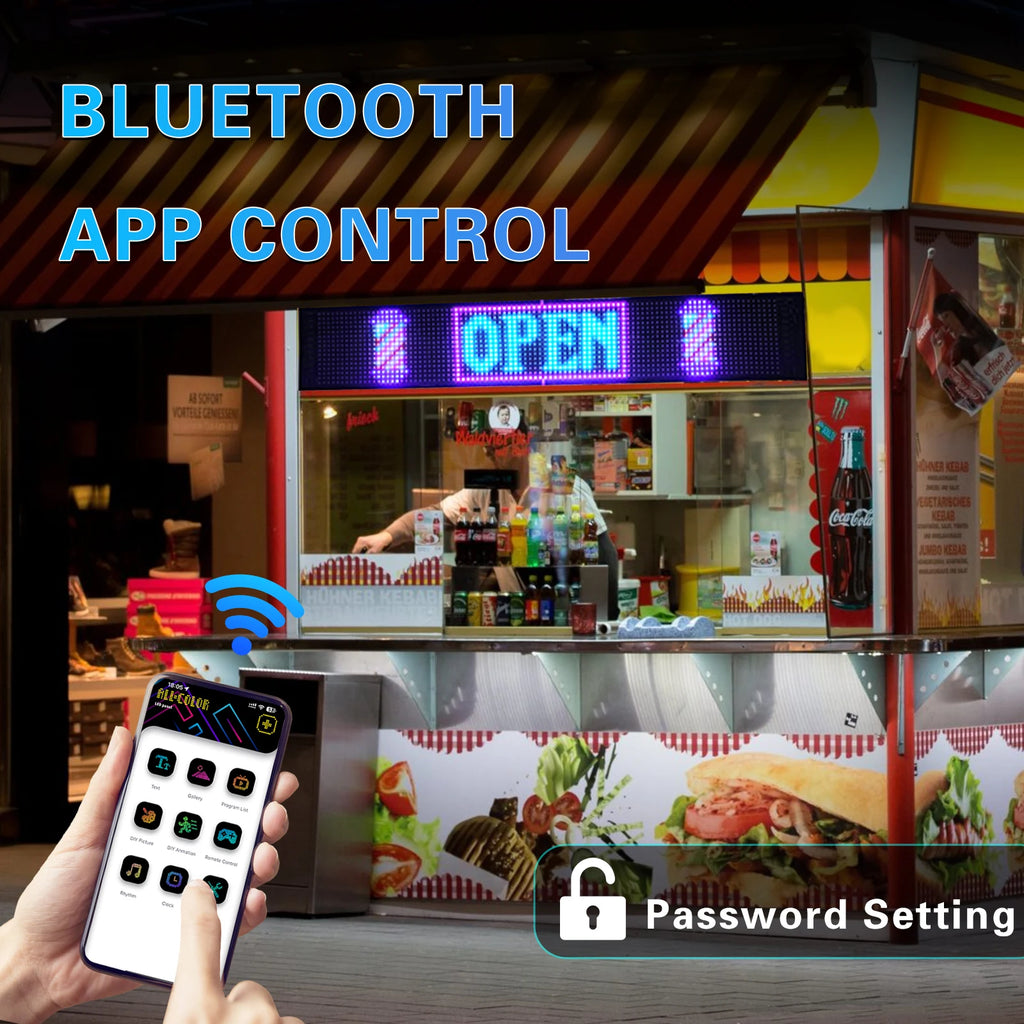 Panel LED RGB GCTECHING Programable | Bluetooth App | Texto Desplazable | Camión y Coche | DIY - Firu Total Sales