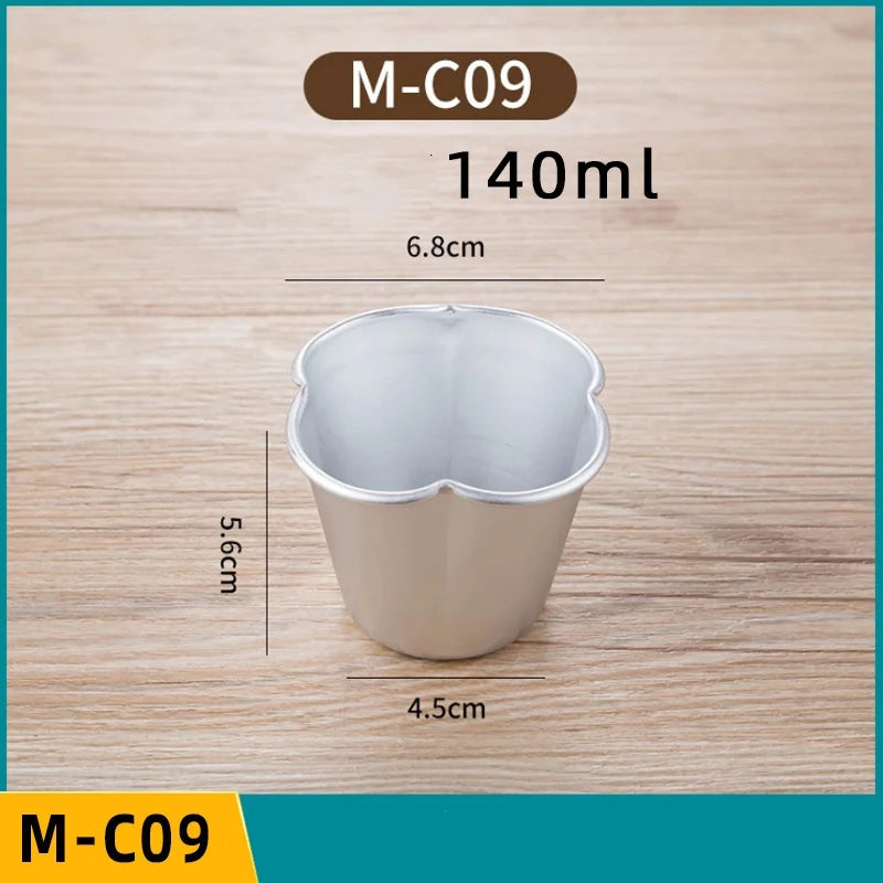 Set 5/10pcs Moldes Mini Acanalados de Aluminio para Pudding y Mousse 🍰