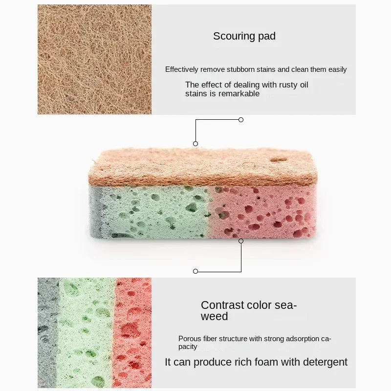 Cleaning Tools 5/10/20 Pieces Dishwashing Sponges Wood Pulp Cotton Colorful Magic Cleaning Sponges Kitchen Cleaning Tools