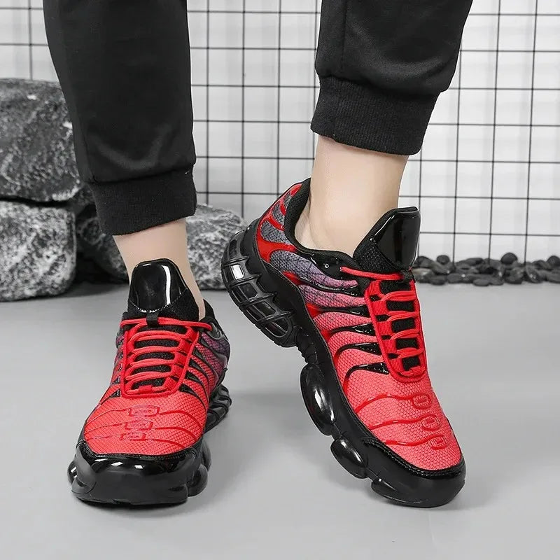 Tenis Hombre Deportivos Ligeros | Dad Shoes | Casual Running | Suela Gruesa | Sin Cordones | Bicolor