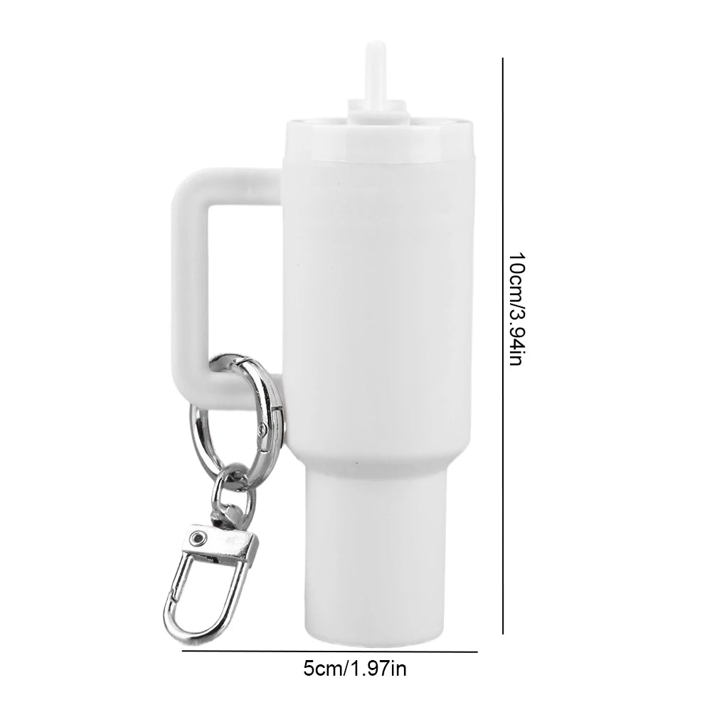 Mini Cup Keychain Lip Balm Keychain Cute Tumbler Key Ring Chapstick Holder Keychain Handbag Charms Key Ring for School Bag