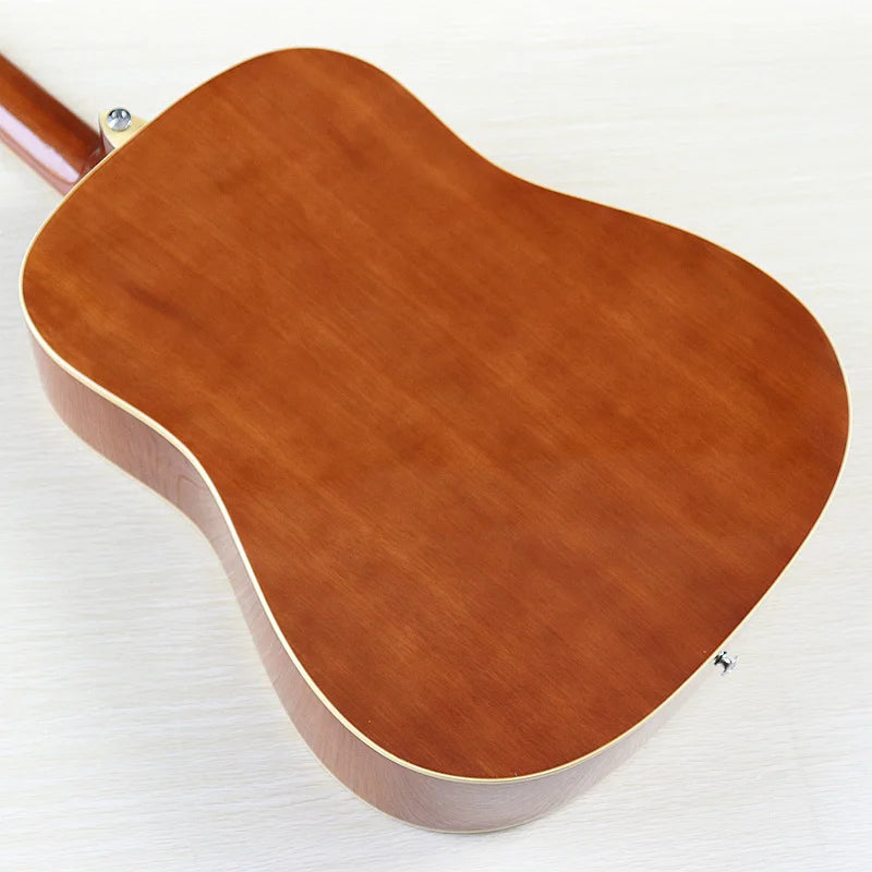 Guitarra Acústica de 12 Cuerdas 41" | Madera Spruce | Diseño Folk | Negro y Natural 🎸