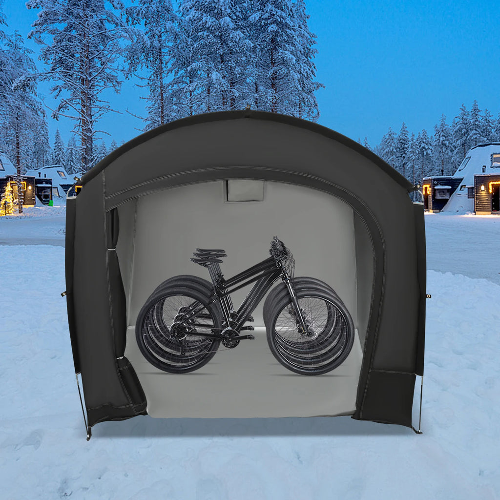 Outdoor 210D Oxford Cloth and Fiberglass Travel Bike Storage Tent for 1-4 Bikes Portable Waterproof Bicycle Shelter Tent Cover