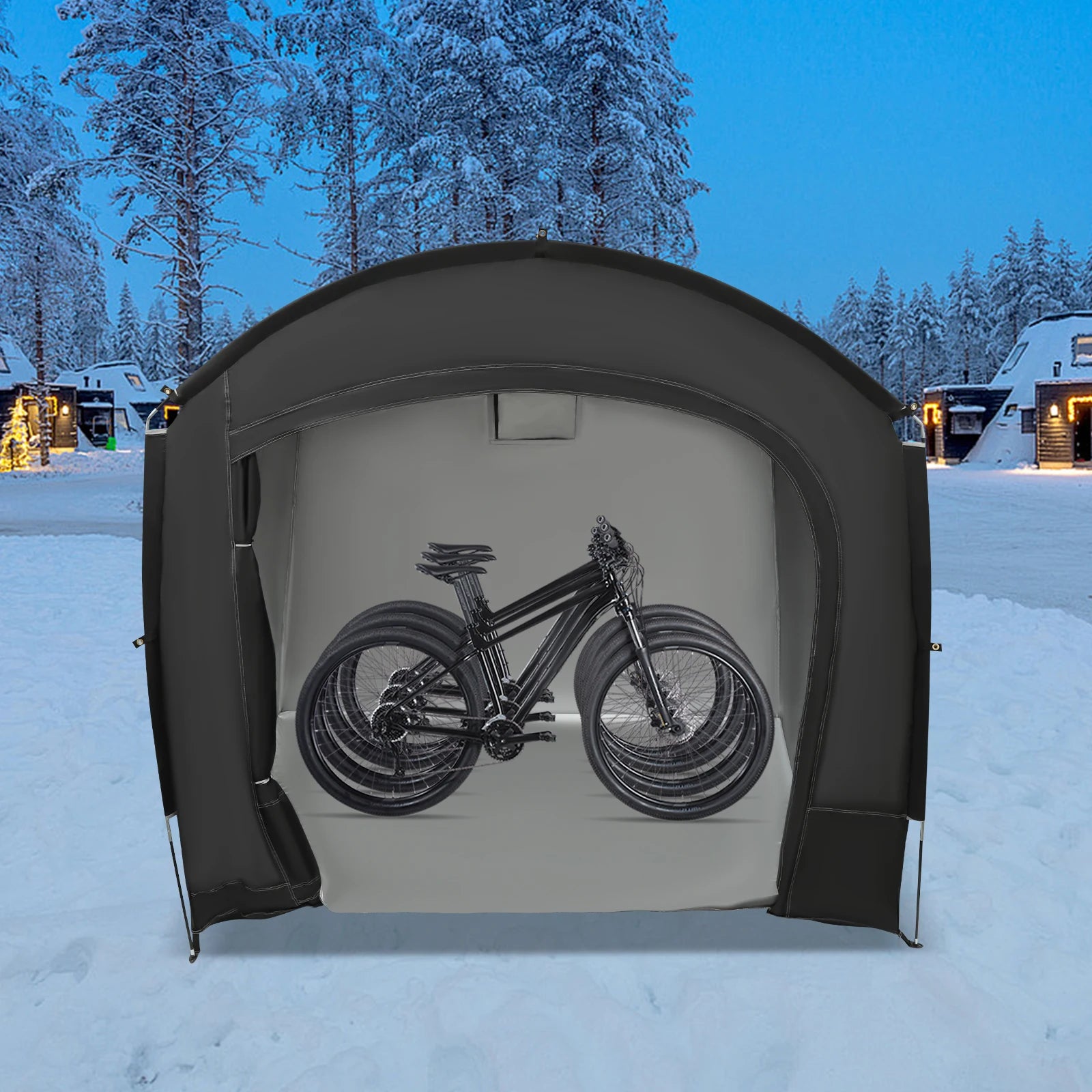 Outdoor 210D Oxford Cloth and Fiberglass Travel Bike Storage Tent for 1-4 Bikes Portable Waterproof Bicycle Shelter Tent Cover