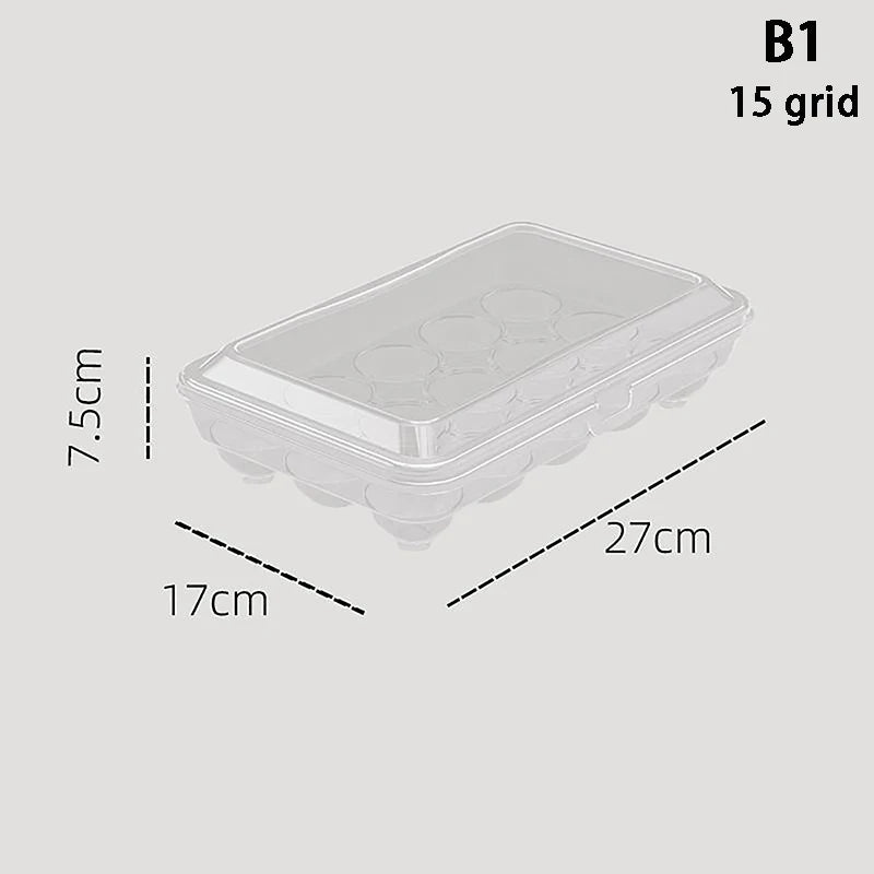10/15 Grids Eggs Storage Box Plastic Transparent Portable Egg Fresh-keeping Case Refrigerator Storage Container Kitchen Tool